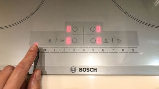 Bosch DirectSelect MAIN HOBS SETTINGS and OPERATIONS