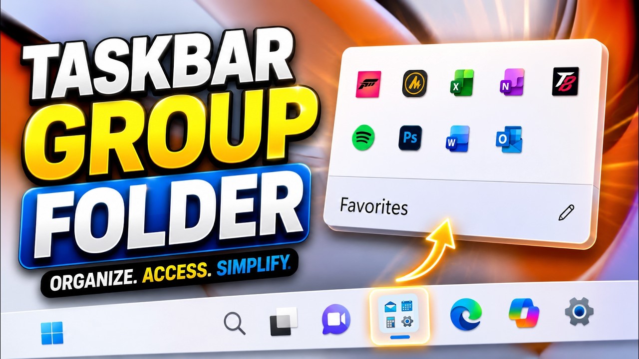 How to Create Your Favorite GROUP FOLDERS on the Windows 11 Taskbar
