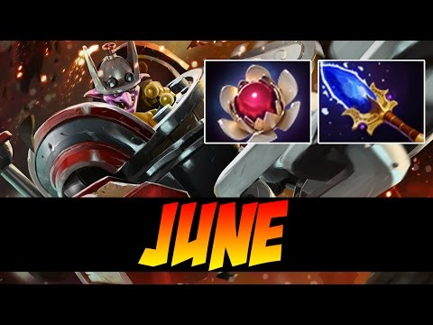 June Plays Timbersaw WITH AGHANIM'S SCEPTER - 8200 MMR - Dota 2