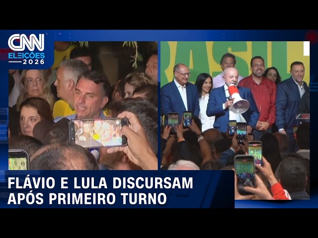 Flávio e Lula falam com apoiadores após confirmação do 2º turno; assista | CNN ELEIÇÕES