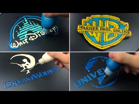 Hollywood Studio Logos Pancake Art: Disney, DreamWorks, Warner Bros, Universal