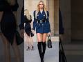 High Fashion Blue Dress Oversized Moto Jacket Outfitideas Fashion Streetoutfit Streetstyle