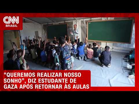 Estudantes e professores relatam realidade nas escolas em Gaza | CNN BRASIL