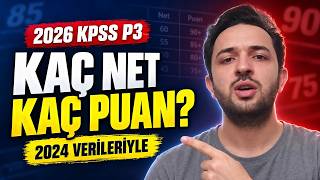 2026 KPSS Kaç Net Kaç Puan Getirir? | 2024 Verileriyle P3 Tahmini