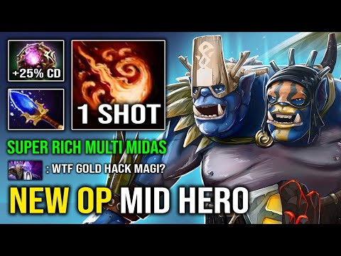 This Mid HERO Will Make Your Enemy Rage | WTF 100% Perma Stun Multi Midas Ogre Magi Dota 2