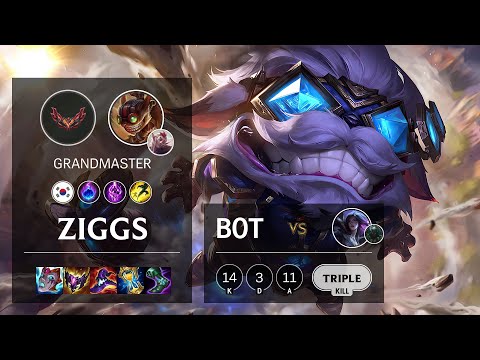 Ziggs Bot vs Kaisa - KR Grandmaster Patch 12.5
