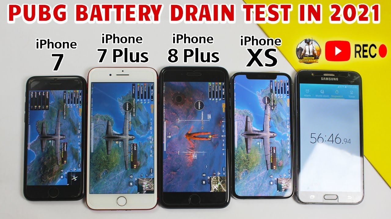 iPhone ios 14 Battery Test 2021 | iPhone 7 vs iPhone 7 Plus vs iPhone 8 Plus vs iPhone XS in 2021