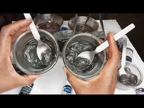 Black food colour in one frame.