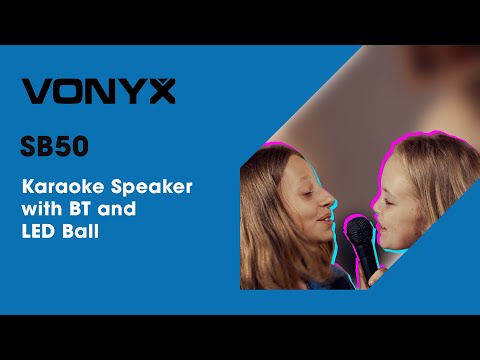 Vonyx SBS50P Enceinte Karaoké avec Microphone - Rose
