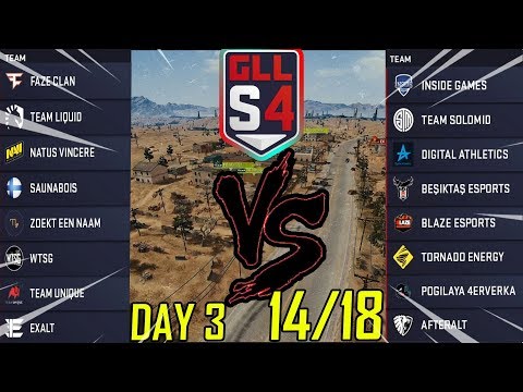 GLL PUBG Season 4 Regional Finals Day 3 EMEA - 14of18 | FULL MATCH