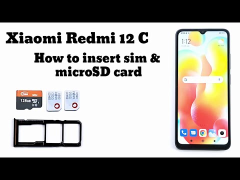 Redmi 12C How to insert sim and microSD card