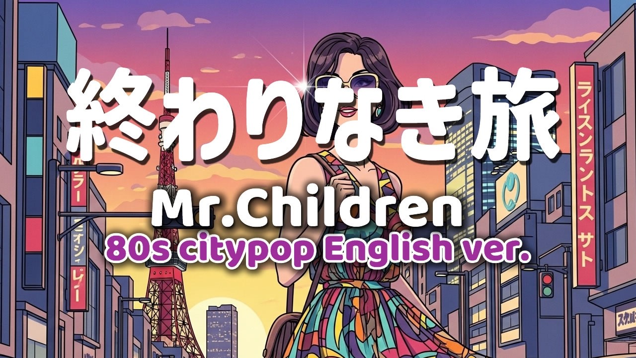 終わりなき旅 ｰMr.Childrenｰ 英語歌詞80s City Pop Ver English Lyrics Remix