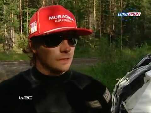 kimi raikkonen crash rally finland