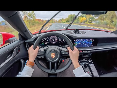 2025 Porsche 911 Carrera S - POV Rainy Day Drive (Binaural Audio)