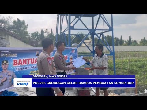 SAT LANTAS POLRES GROBOGAN GELAR BAKTI SOSIAL BERUPA PEMBUATAN SUMUR BOR