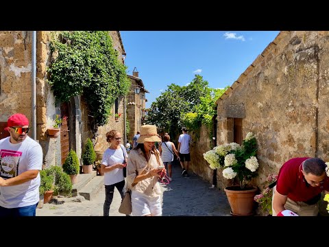 CIVITA DI BAGNOREGIO Walking Tour - The Mysterious Dying City - 4k With Captions!