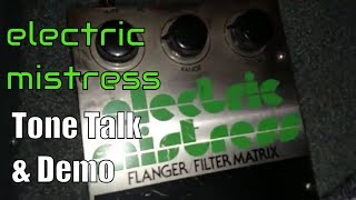 Video thumbnail for Electric Guitar Pedalboard Tone Talk & Demo - Electric Mistress - electro-harmonix Flanger pedal by Bob Gjika (Luthier & Amp Builder)