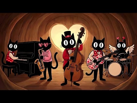 Black Cats Valentine Deep Bass Jazz : Cozy & Uplifting Background Music