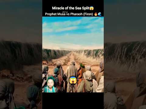 Musa (Moses) Vs Pharaoh (Firon) 🔥 When the Sea Split 😱 #hazratmusa #firon #moses #miracle