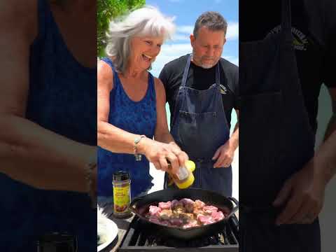 Haitian Grandma & Grandpa with Dog Cooking Griot on a Boat” #food #worldvillagecookery #seafood