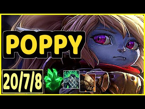 POPPY VS AKALI - 20/7/8 KDA TOP GAMEPLAY