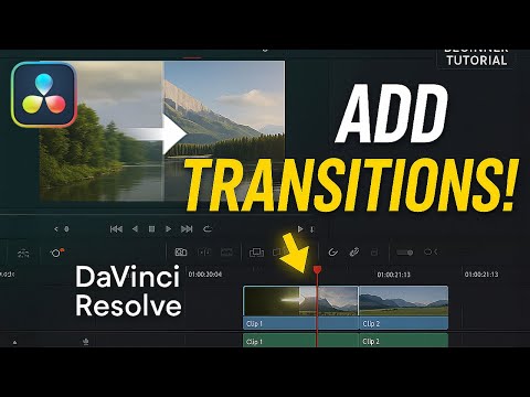 How to Add TRANSITIONS in Davinci Resolve 18 - Tutorial for Beginners 2025