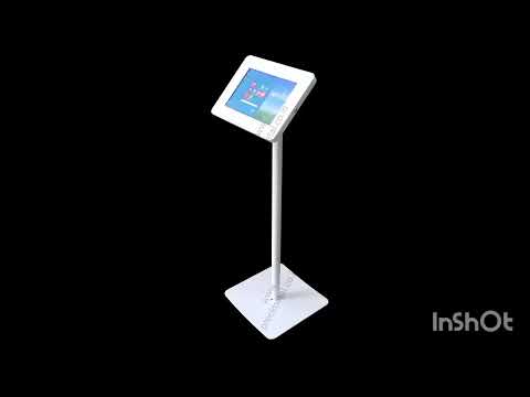 Dual-Enclosure Locking Floor Stand Kiosk with Graphic Slot for 9 to 11