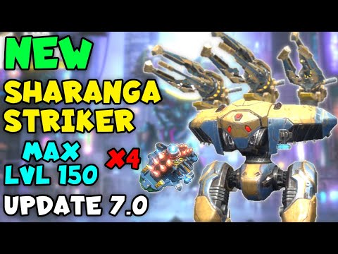 NEW 7.0 Titan SHARANGA STRIKER Max Level 150 One Hit Kill! | War Robots Update Titans Gameplay WR