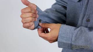 Key Shirts: Men's Blue Cotton 517 45 Chambray Long Sleeve Shirt