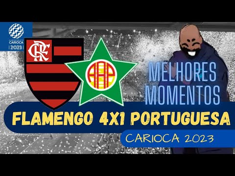 15.01.2023   FLAMENGO 4x1 PORTUGUESA RJ - CAMPEONATO CARIOCA 2023 - MELHORES MOMENTOS