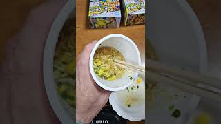 飯テロ事件簿。冷やしカップヌードル。鳥塩レモン味。みっくすろーるファミリー。
