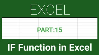 How to use IF Function in excel/ interesting function/very useful function