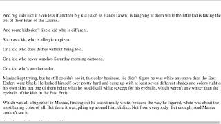 Maniac Magee Chapter 16