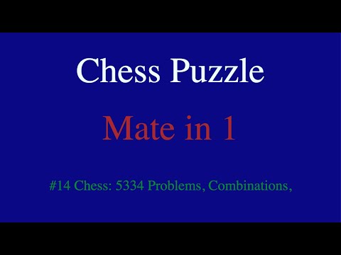 Chess Puzzle - Mate in 1 - #14 Chess: 5334 Problems, Combinations,