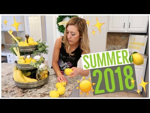 CLEAN + DECORATE WITH ME ✨🍋☀️ | NEW SUMMER DECOR 2018 | Brianna K Video