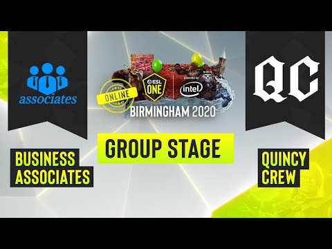 Dota2 - Quincy Crew vs. Business Associates - Game 1 - ESL One Birmingham 2020 - Group Stage - NA