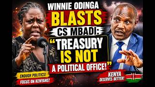 ‘Treasury Is Not a Political Office Winnie Odinga Blasts CS Mbadi:#sifuna #babuowino #winnieodinga