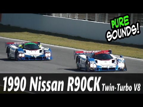 NISSAN R90CK  / Le Mans 24h (Group C) Twin Turbo Sound-Check car on track!
