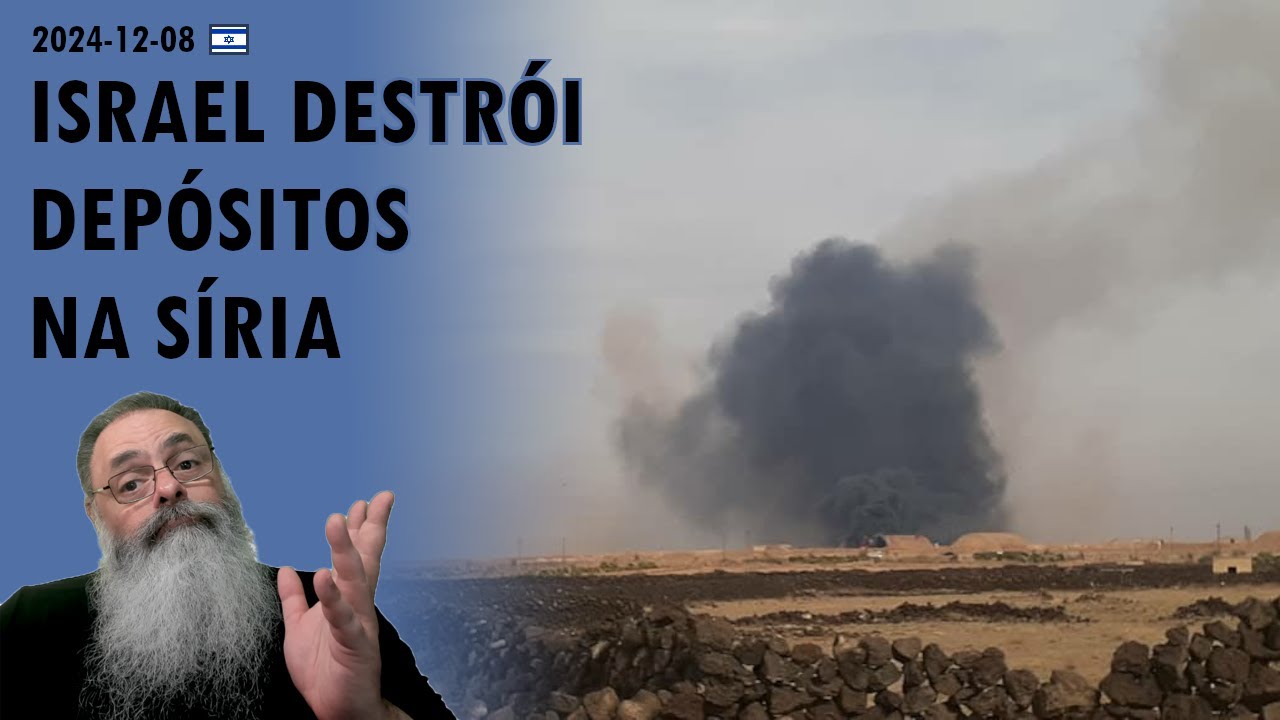 #Israel 2024-12-08: ISRAEL destrói DEPÓSITOS de ARMAS e MUNIÇÕES próximos às COLINAS de GOLAN
