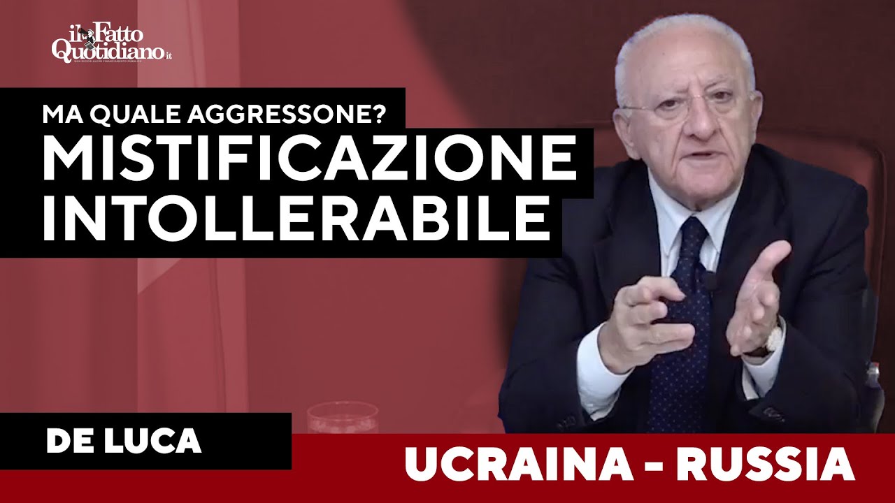 "La Russia aggredisce l'Europa? Mistificazione intollerabile", l'analisi di De Luca