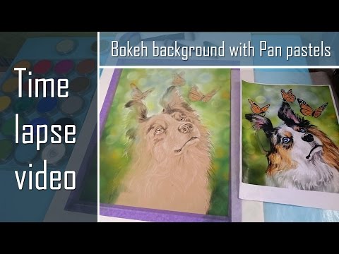 Part One: Bokeh background with Pan pastels - Time lapse