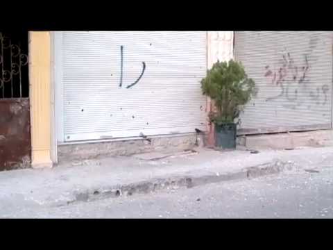 آثار إطلاق قوات الأمن النار  في مدينة داريا في محافظة ريف دمشق