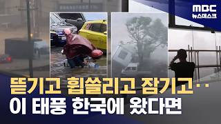 중국 상해에 상륙한 태풍 돌핀의 위력