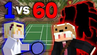【 #マイクラバド   春大会2024】大会で行われた 1人 vs 60人 のエキシビションマッチがヤバすぎたwww【マインクラフト】