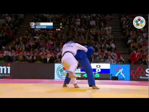 Judo Grand Slam Paris 2013: +100kg  CHO, Guham (KOR) -  BRAYSON, Oscar (CUB)