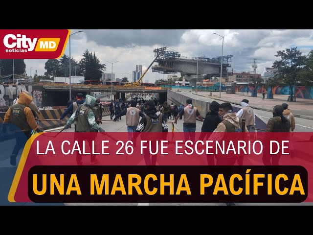 Minga ind??gena avanz?? por la Calle 26 pidiendo respeto por su vida e integridad en los territorios