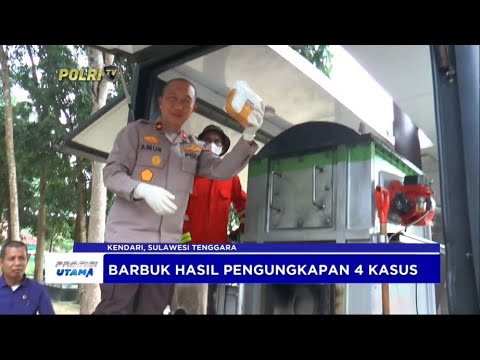 POLDA SULTRA PEMUSNAHAN BARBUK NARKOTIKA