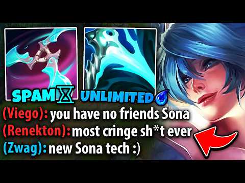 I invented the most diabolical Sona build ever... (SPAM SPELLS ENDLESSLY)