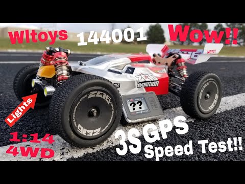 Wltoys 144001(3S Battery) GPS Speed Test!! Crazy Fast!!⚡