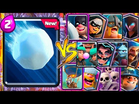 "BOLA DE NEVE" x TODAS AS CARTAS DO CLASH ROYALE [DEFESA] - BRUNO CLASH